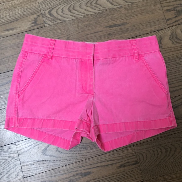 Jcrew Hot Pink Faded Wash Chino Shorts - Picture 1 of 4